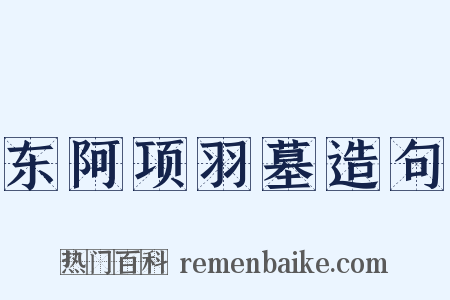 东阿项羽墓造句是什么意思的图片